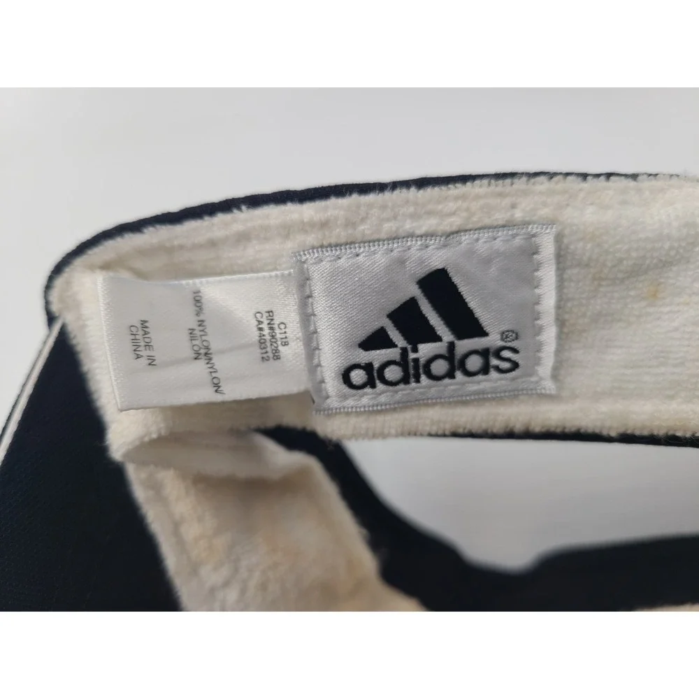 Vintage Adidas Sun Golf Visor Adjustable (Fits Small) Hat Cap Nylon Tennis Black